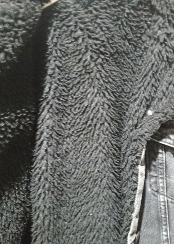 İçi Kürklü Erkek Kot Ceket  S Beden  Unisex  Oversize - Görsel 4