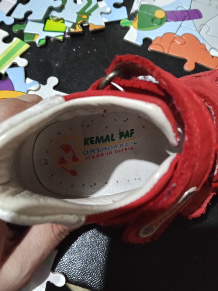 Kemerli Kırmızı Erkek Çocuk İlk Adım Ayakkabısı - Görsel 3