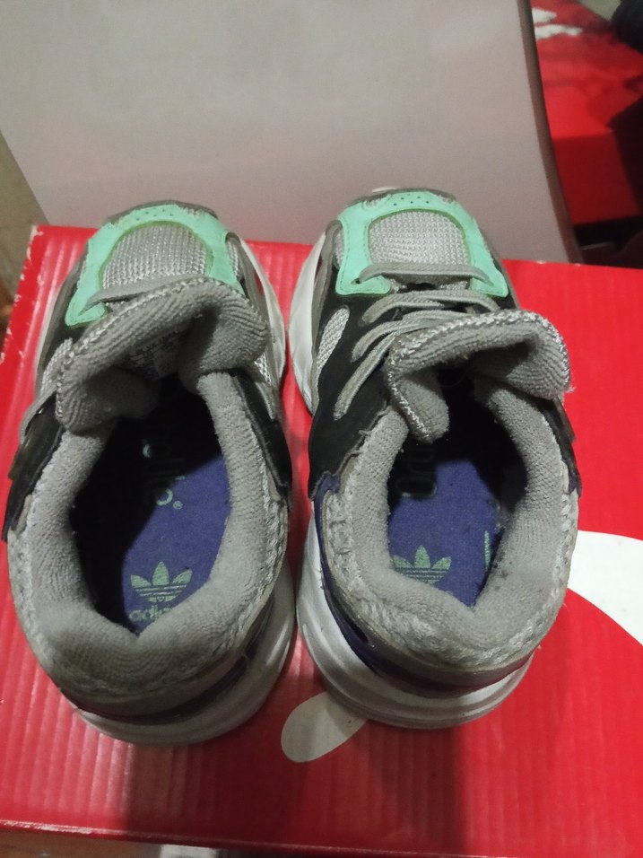 Gri Erkek Çocuk Sneakers Velcro Bağcıklı - Görsel 3