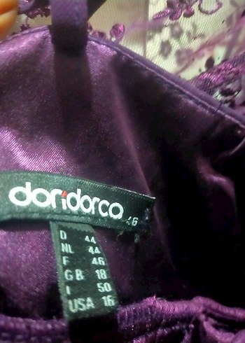 Mor V Yakalı Midi Kadın Abiye Elbise - Görsel 8