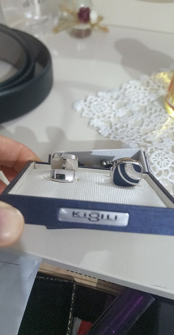 Siyah Modern Erkek Kol Düğmesi - Görsel 2