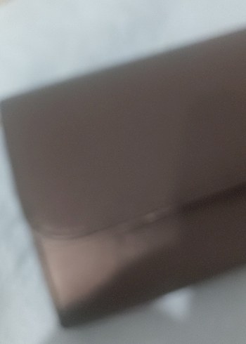 Bej Deri Fermuarlı Kadın Clutch Çanta - Görsel 2