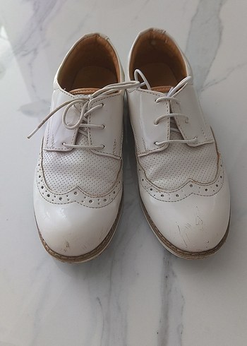 Beyaz Bağcıklı Erkek Çocuk Özel Ayakkabı - Görsel 5