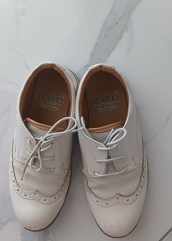 Beyaz Bağcıklı Erkek Çocuk Özel Ayakkabı - Görsel 4
