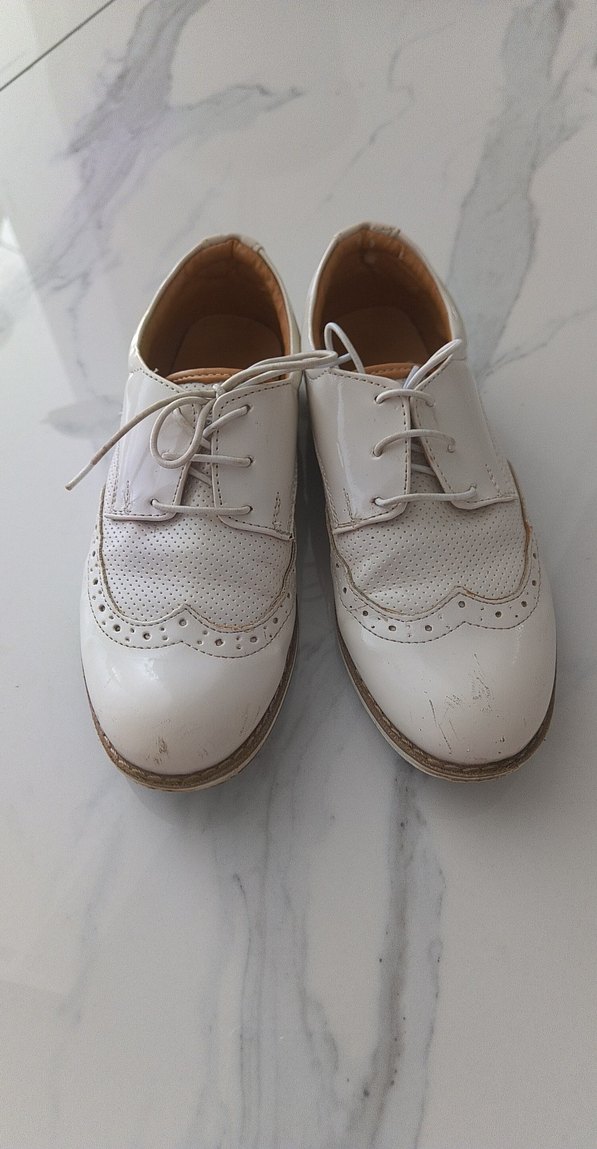 Beyaz Bağcıklı Erkek Çocuk Özel Ayakkabı - Görsel 5
