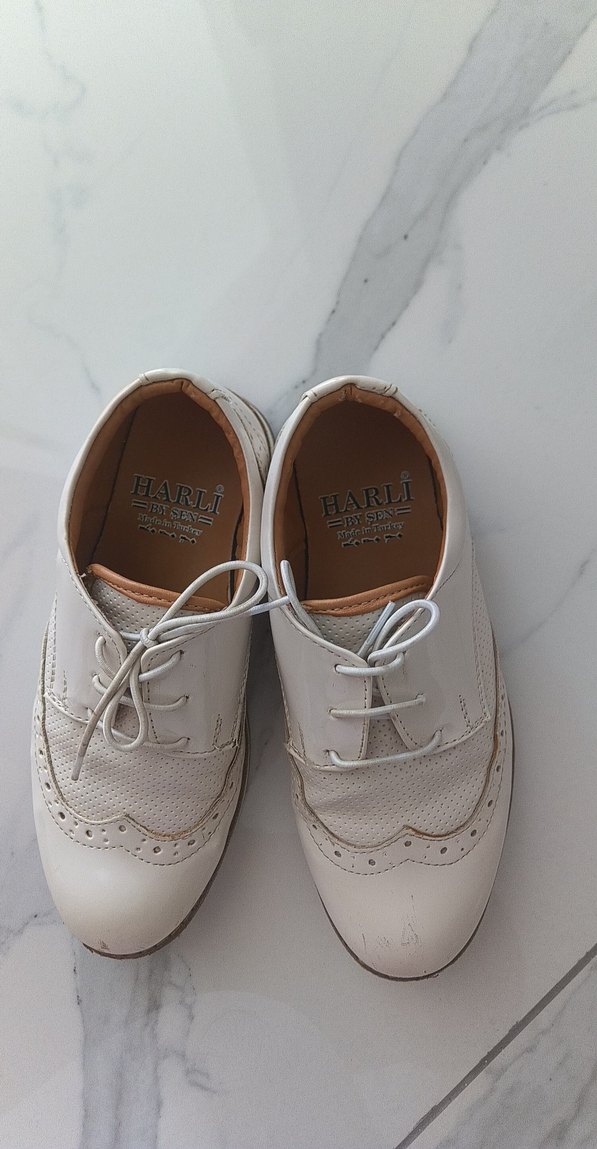 Beyaz Bağcıklı Erkek Çocuk Özel Ayakkabı - Görsel 4