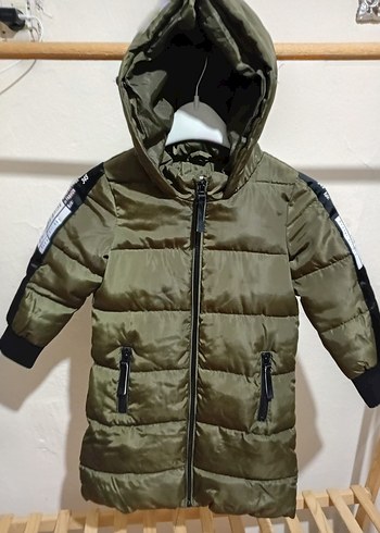 Erkek Çocuk Kamuflaj Desenli Kapüşonlu Mont