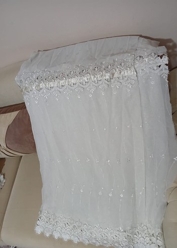 Nakışlı Beyaz Perde 4 metre eni 2 metre boy - Görsel 2