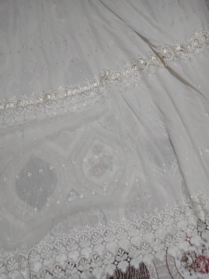 Nakışlı Beyaz Perde 4 metre eni 2 metre boy - Görsel 5