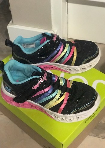 Çok Renkli Kız Çocuk Spor Ayakkabı Velcro - Görsel 2