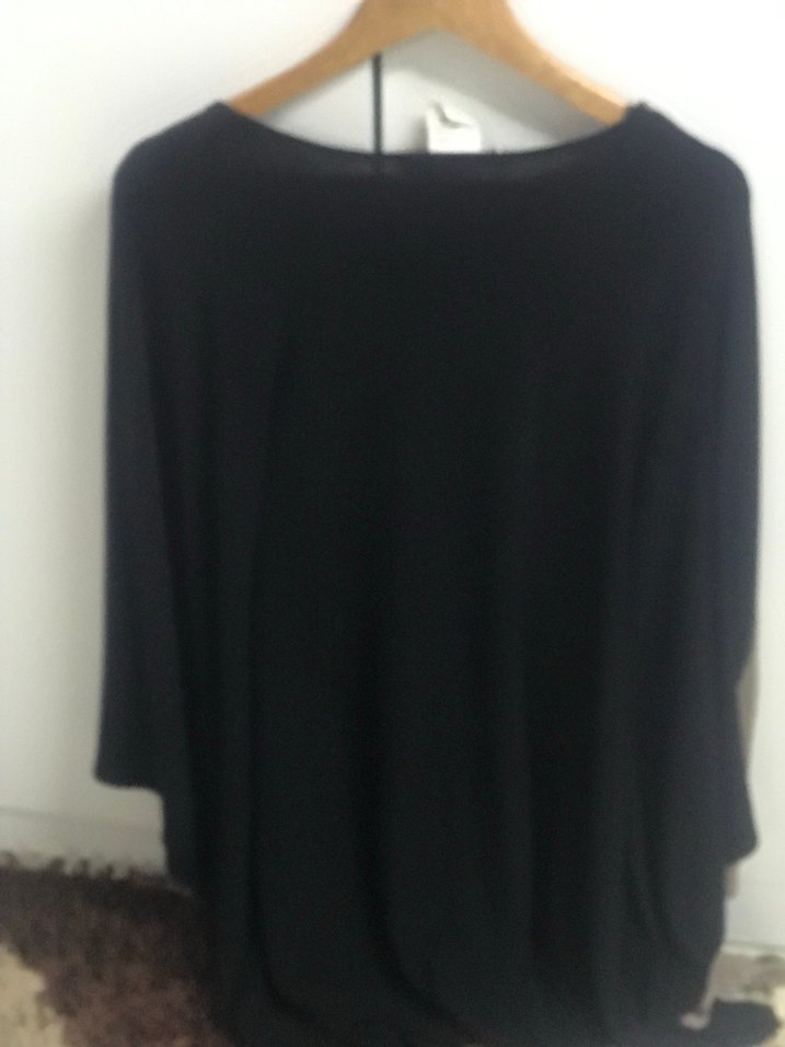 Gri V Yaka Uzun Kollu Hamile Tunik - Görsel 2