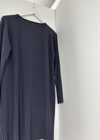 Gri Uzun Kollu Hamile Keten Bluz - Görsel 3