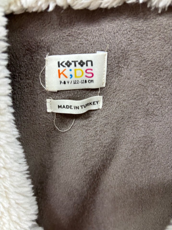 Bej Kız Çocuk Kürk Detaylı Mont - Görsel 3