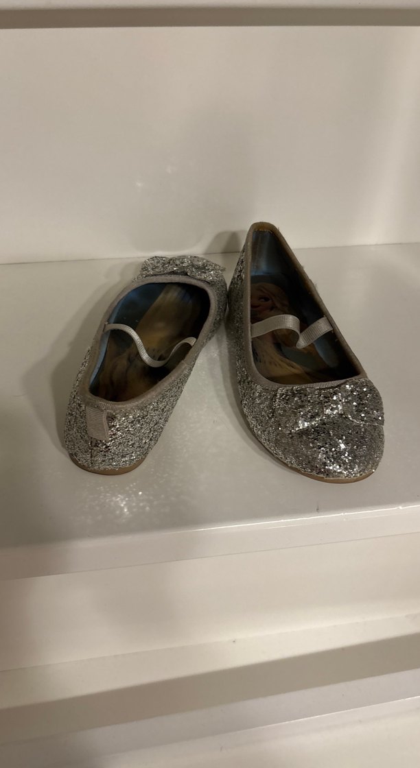 Kız Çocuk Gri Simli Babet Ayakkabı - Görsel 2