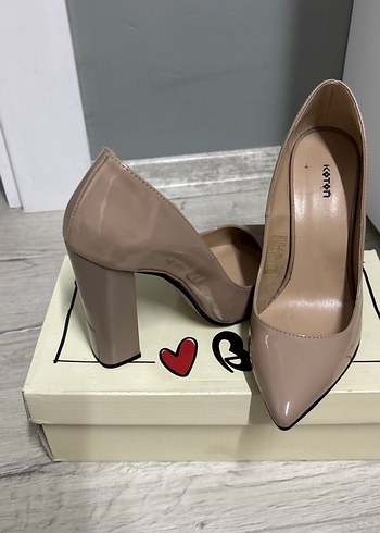 Bej Rugan Stiletto Topuklu Kadın Ayakkabı - Görsel 3