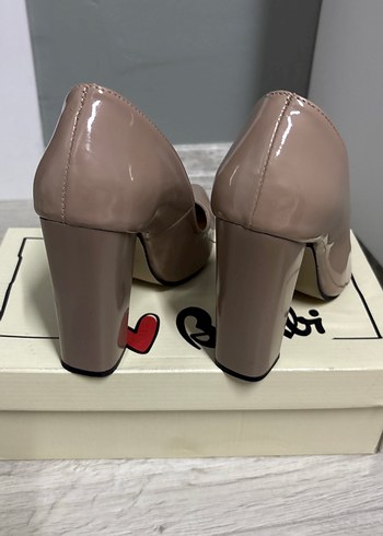 Bej Rugan Stiletto Topuklu Kadın Ayakkabı - Görsel 2