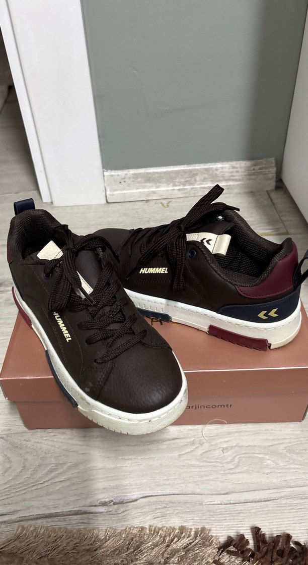 Kahverengi Bağcıklı Kadın Spor Ayakkabı - Görsel 2