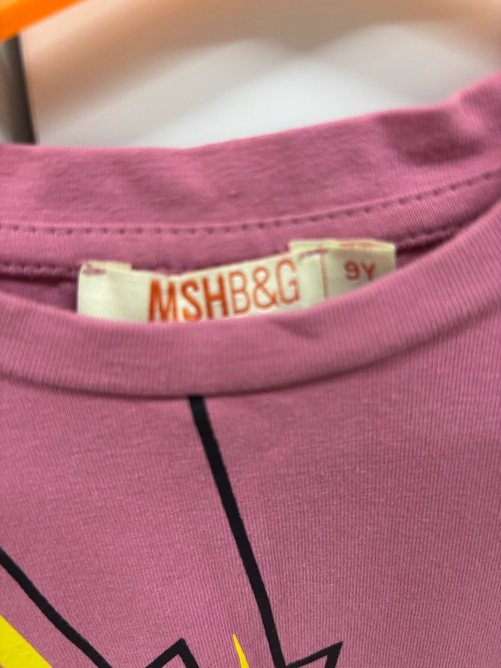 Kız Çocuk Renkli Baskılı Pembe Tişört - Görsel 3