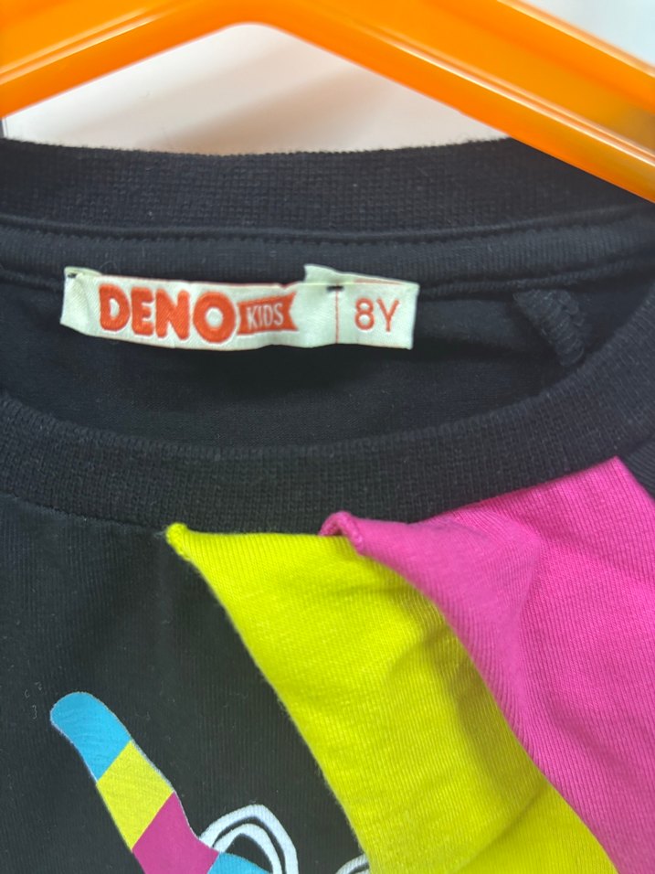 Renkli Zebra Desenli Fırfırlı Kız Tişörtü - Görsel 2