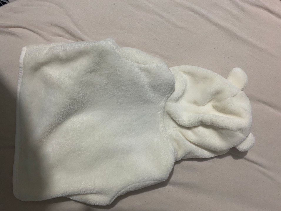 Kapüşonlu Beyaz Bebek Kış Tulumu - Görsel 2