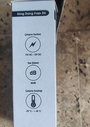 Ding Dong Kapı Zili - Beyaz Minimalist Tasarım - Görsel 2