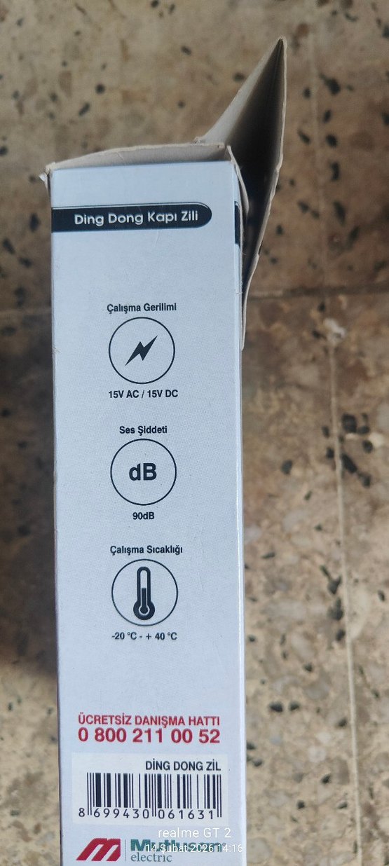 Ding Dong Kapı Zili - Beyaz Minimalist Tasarım - Görsel 2