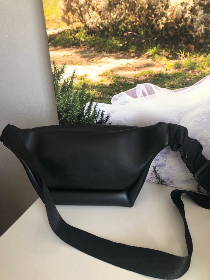 Siyah Deri Kadın Çapraz Çanta - Görsel 2