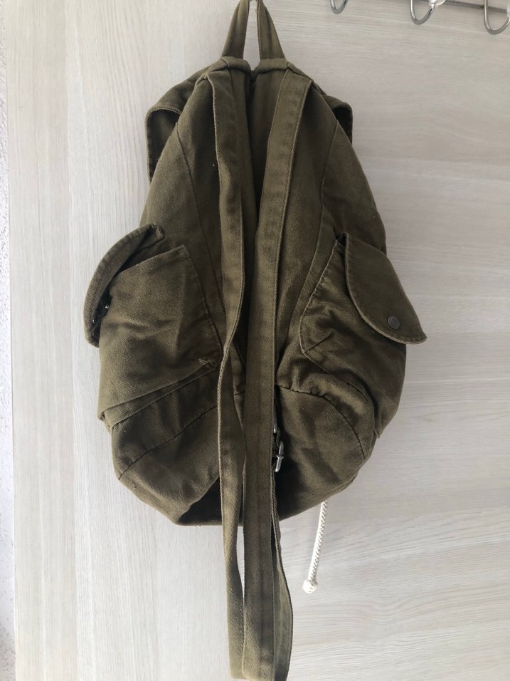 Nakışlı Yeşil Kadın Sırt Çantası - Görsel 2