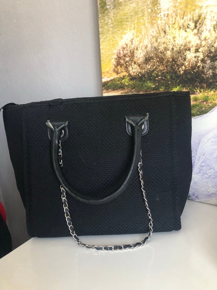 Zincir Detaylı Siyah Kadın Çanta - Görsel 2