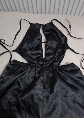 Parlak Mini Saten Tulum - Görsel 4