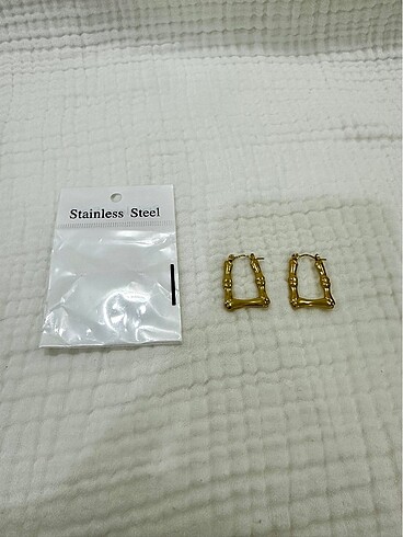 Stainless Steel Gold Küpe