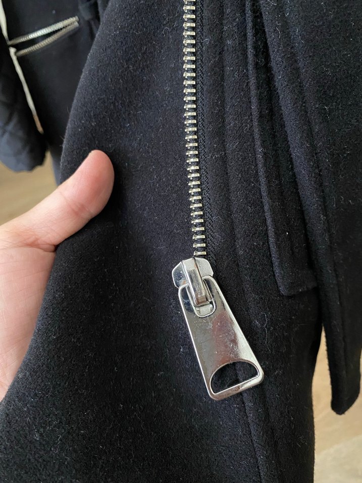 Kemerli Siyah Deri Motosiklet Ceketi - Görsel 3