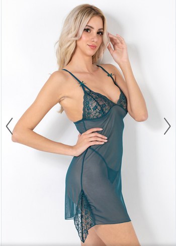 Miorre Mavi Strappy Midi Bohem Gecelik