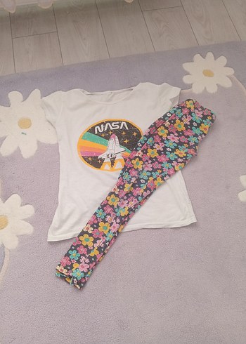 Kızlar için Baskılı Pamuklu Tişört - Görsel 6