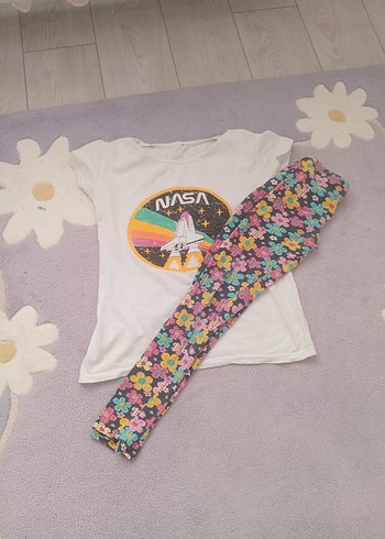 Kızlar için Baskılı Pamuklu Tişört - Görsel 7