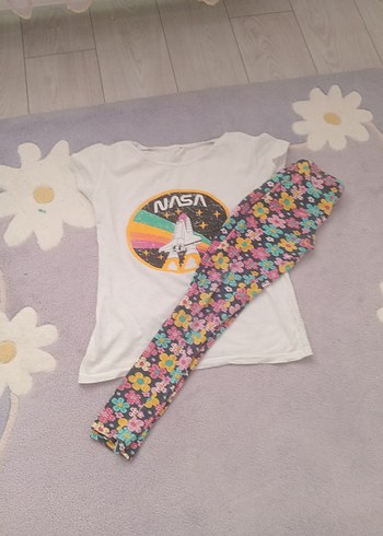 Kızlar için Baskılı Pamuklu Tişört - Görsel 8