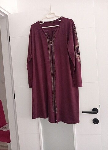 44 Beden bordo Renk Tunik fermuarlı ceket pamuklu
