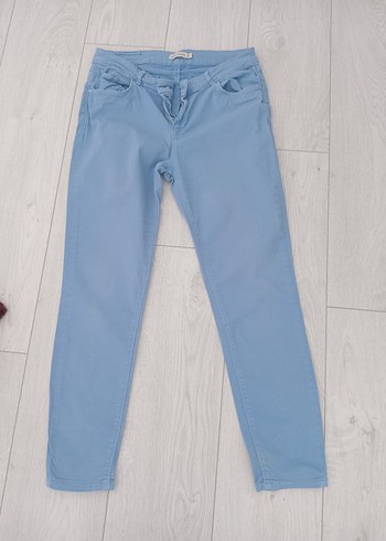 42 Beden Mavi Denim Kadın Kumaş Pantolon