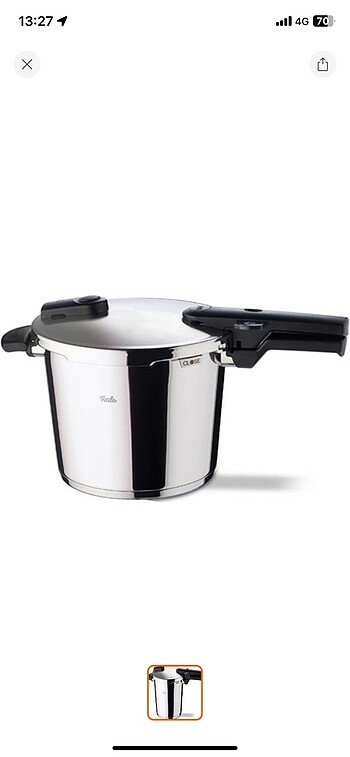 universal Beden gri Renk Fissler düdüklü 6lt