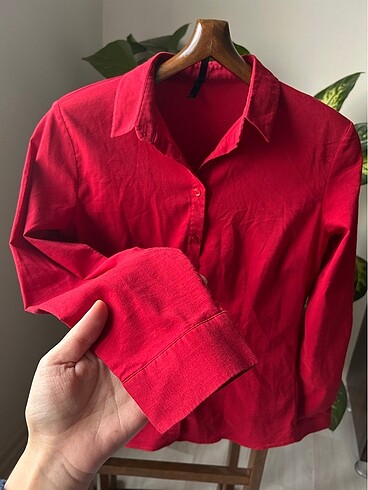 l Beden kırmızı defacto gömlek bele oturtmalı fitted bordo trendyol mill