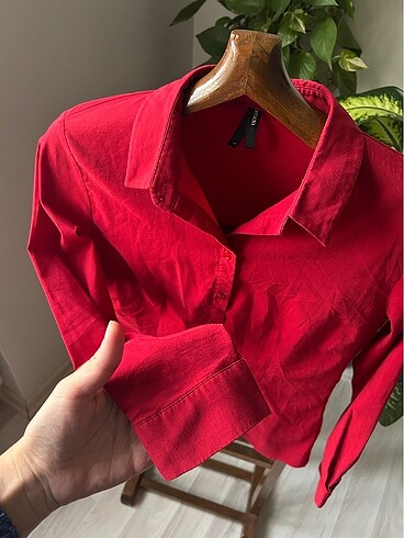 Defacto kırmızı defacto gömlek bele oturtmalı fitted bordo trendyol mill