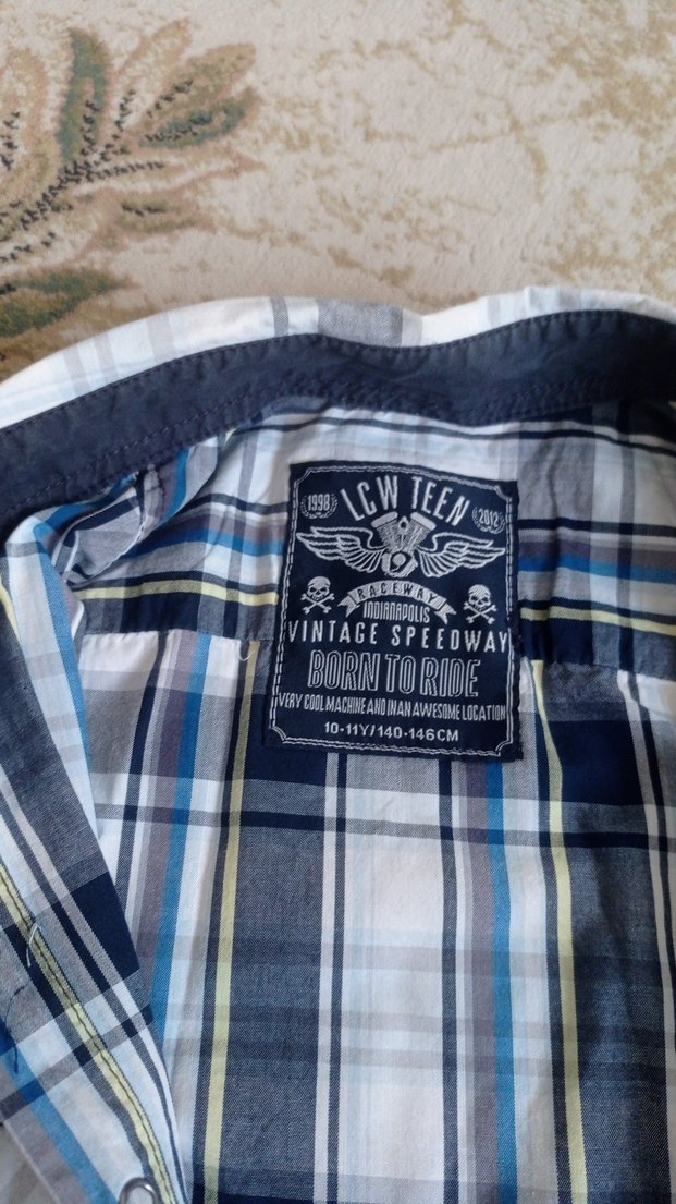 Gri Ekose Kısa Kollu Erkek çocuk Gömlek - Görsel 2