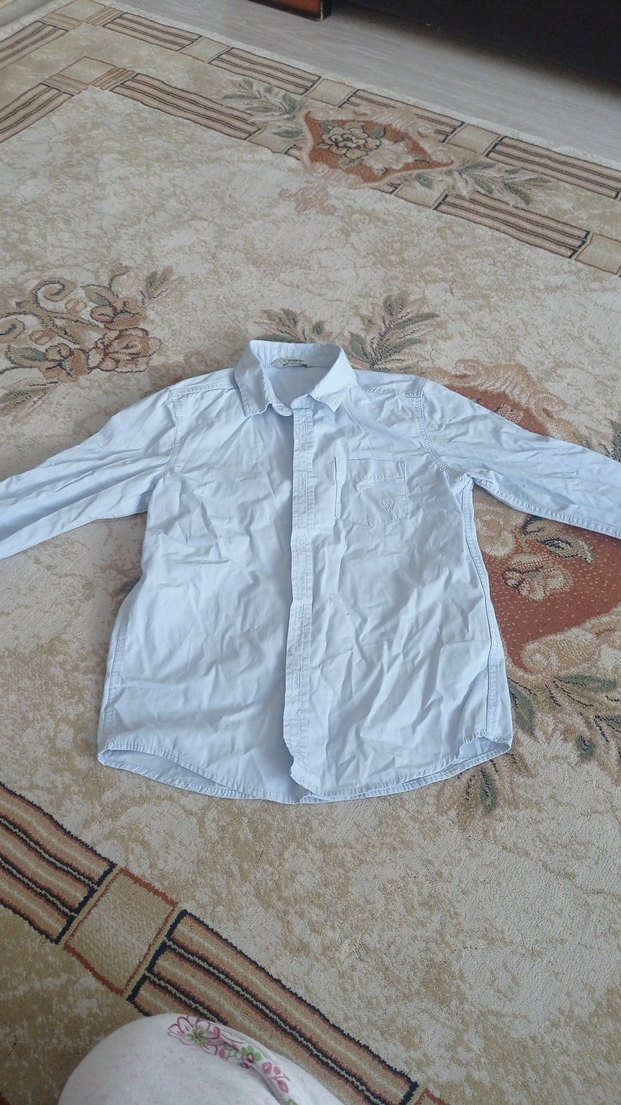 Beyaz Uzun Kollu Keten Gömlek - Görsel 2