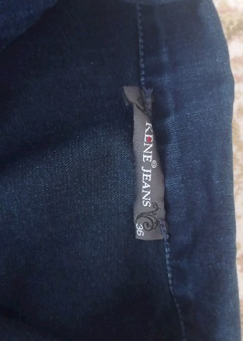 Düğmeli Lacivert Kadın Denim Ceket - Görsel 2