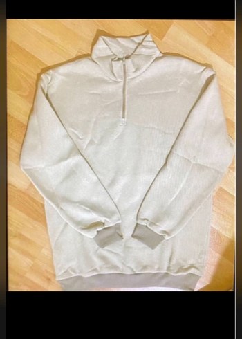 Yüksek Yakalı Fermuarlı Siyah Sweatshirt - Görsel 2