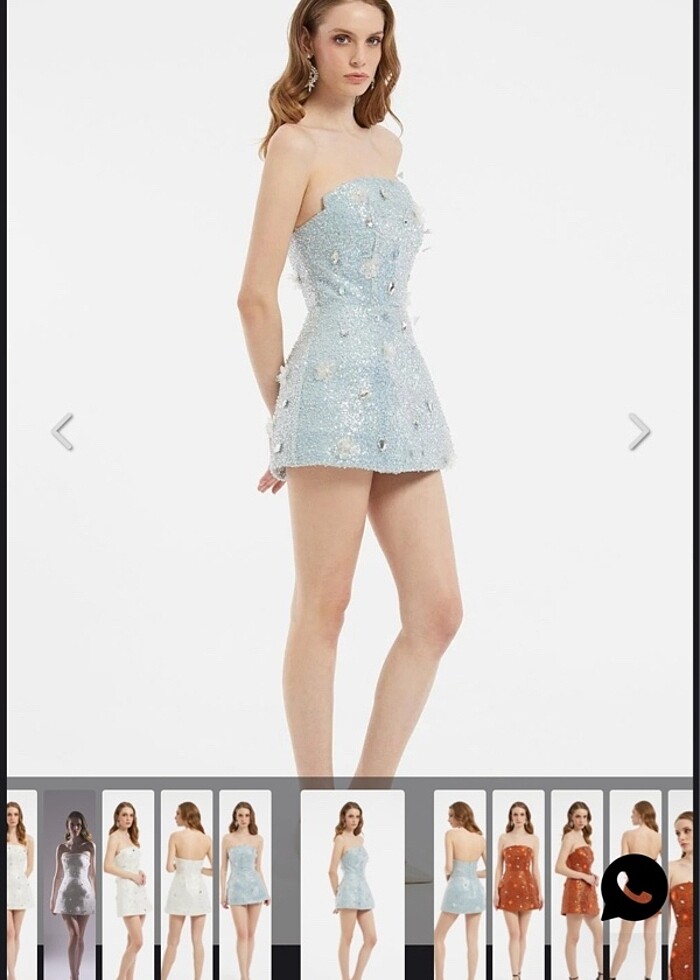 Cengiz Aktürk taşlı mini abiye elbise - Görsel 2