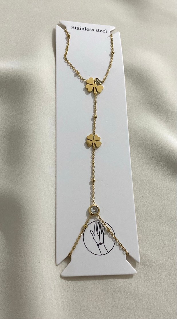 Gri Yılan Desenli Kadın El Zinciri - Görsel 2