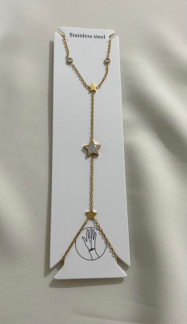 Gri Yılan Desenli Kadın El Zinciri - Görsel 3