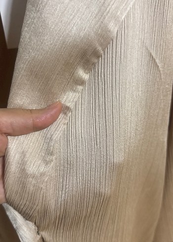 xs Beden ten rengi Renk Buruşuk görünümlü blazer