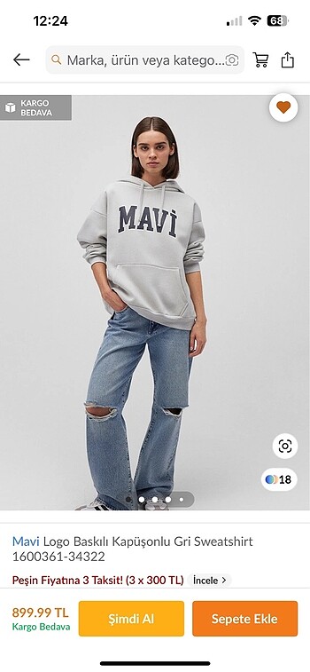 Mavi sweatshirt